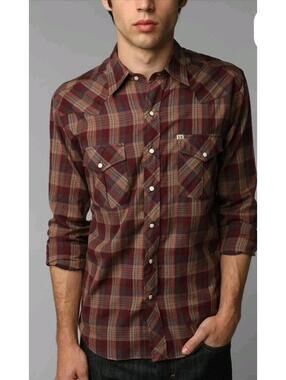 Salt Valley Western Long-Sleeve XS Long-Sleeved Hemlock Plaid Western Shirt #WM1